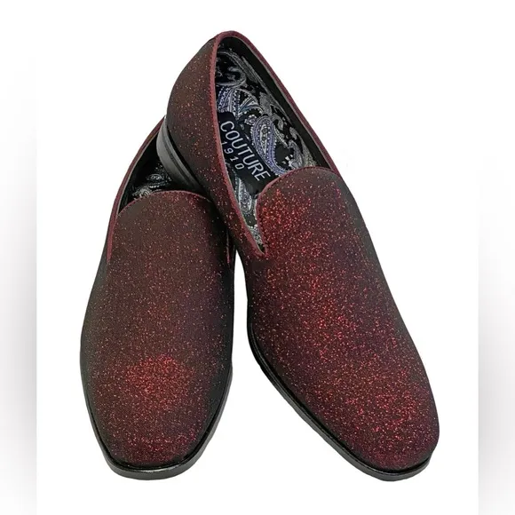 Couture 1910 Men's Red Sparkle Slip-On Fashion Shoes