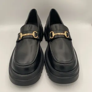 Cuccoo Platform Loafer Women's Black Shoes Size 8