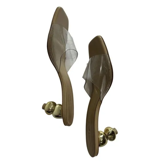 Cult Gaia Scrunch Sandal in Natural
