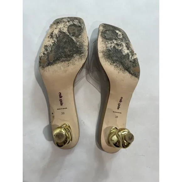 Cult Gaia Scrunch Sandal in Natural