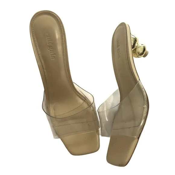 Cult Gaia Scrunch Sandal in Natural