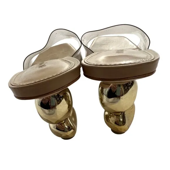 Cult Gaia Scrunch Sandal in Natural