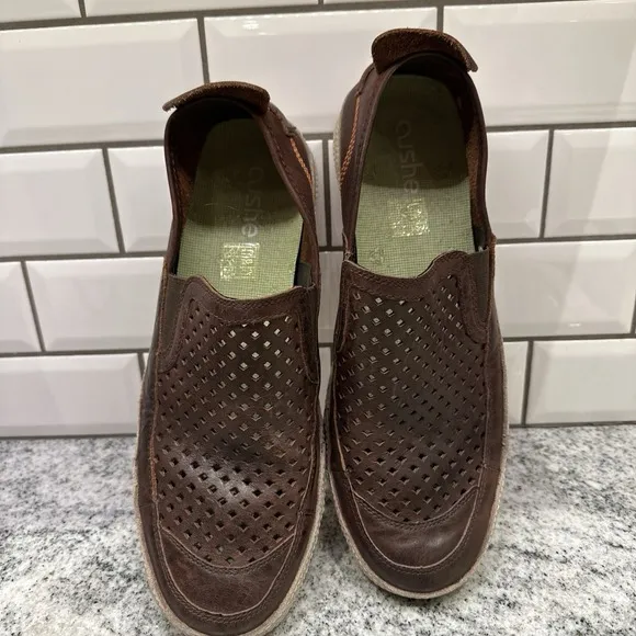 Cushe Shumakers Maek Slip On Shoes Leather Brown Mens Size 13