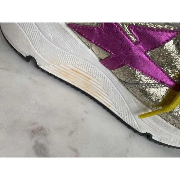 Cynthia Richard Lightning Treasure‎ Gold Women's 8 size 39 Sneakers Shoes $245