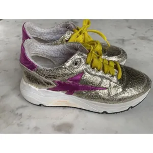 Cynthia Richard Lightning Treasure‎ Gold Women's 8 size 39 Sneakers Shoes $245