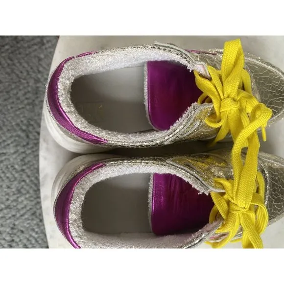 Cynthia Richard Lightning Treasure‎ Gold Women's 8 size 39 Sneakers Shoes $245