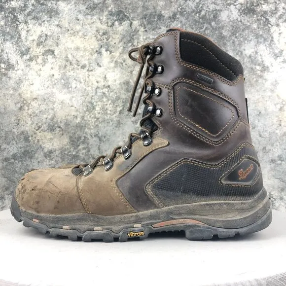 Danner Men's Size 10EE Vicious 8&quot; Brown Leather Composite Toe Work Boots 13868