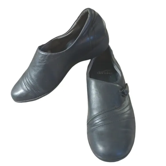 Dansko Franny Black Leather Comfort Shoes size 8
