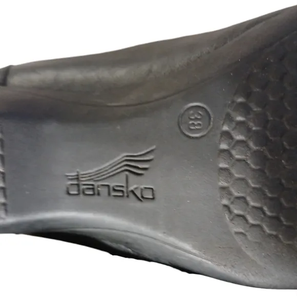Dansko Franny Black Leather Comfort Shoes size 8