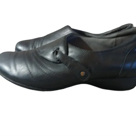 Dansko Franny Black Leather Comfort Shoes size 8
