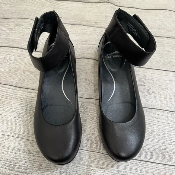 Dansko Lulu Leather Ankle Strap Shoes