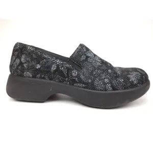 Dansko Winona Clogs Shoes Women's Size 38 US 7.5-8 Black Silver Comfort Slip On