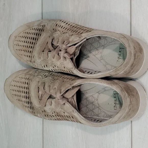 Dansko Women Charlie Suede Lace Up Low Top Comfort Sneakers shoes sz 39/8.5-9