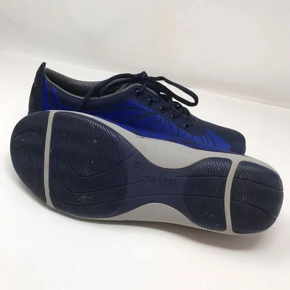 Dansko Womens Hanna Comfort Sneakers Shoes Blue Lace Up Geometric Size 40 9.5-10