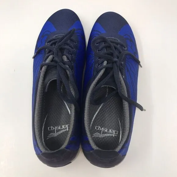 Dansko Womens Hanna Comfort Sneakers Shoes Blue Lace Up Geometric Size 40 9.5-10