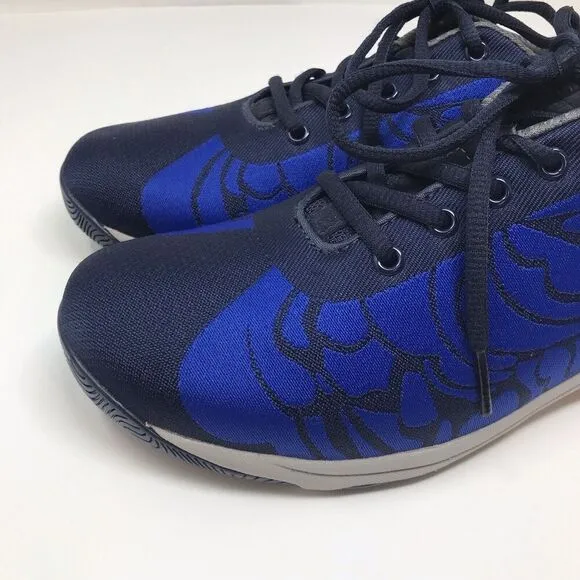 Dansko Womens Hanna Comfort Sneakers Shoes Blue Lace Up Geometric Size 40 9.5-10