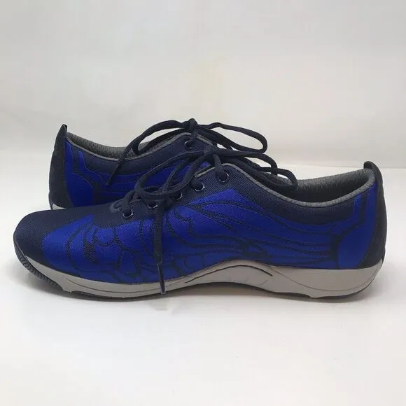 Dansko Womens Hanna Comfort Sneakers Shoes Blue Lace Up Geometric Size 40 9.5-10