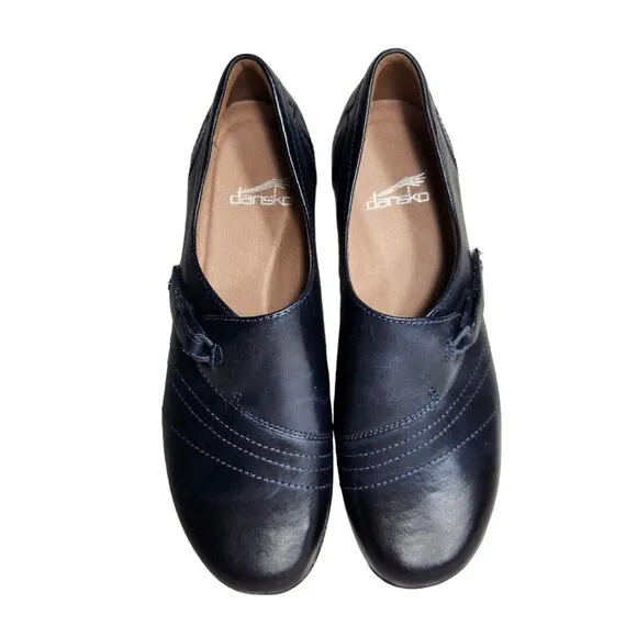 Dansko Womens Size 37 6.5 - 7  Slip On Blue comfort Shoes Slip Resistant 84