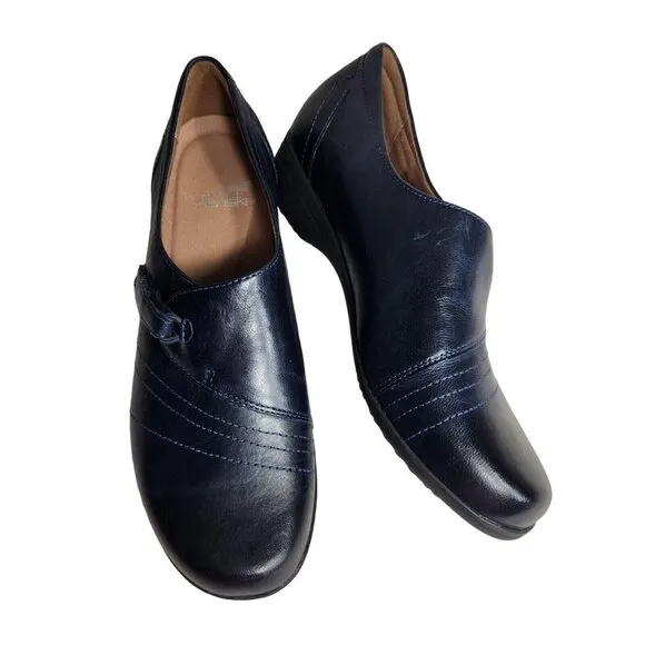 Dansko Womens Size 37 6.5 - 7  Slip On Blue comfort Shoes Slip Resistant 84
