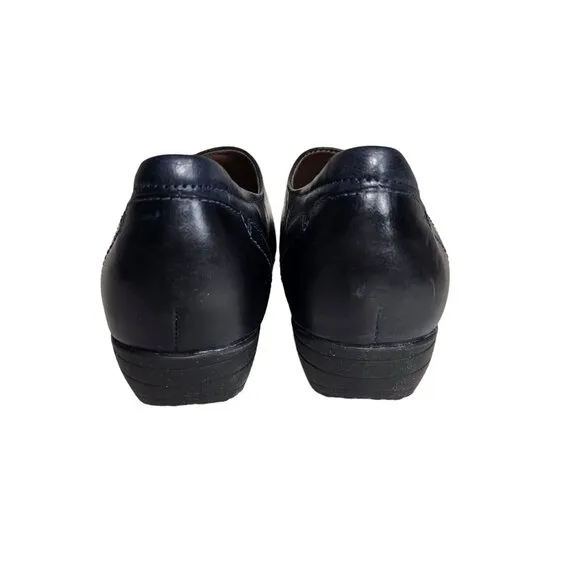 Dansko Womens Size 37 6.5 - 7  Slip On Blue comfort Shoes Slip Resistant 84