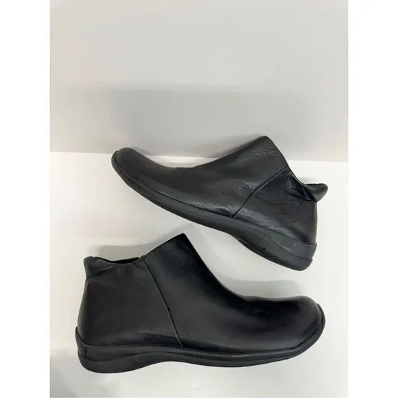 David Tate Sportivo Waterproof Bootie Size 11 Black Leather Pull On Boots