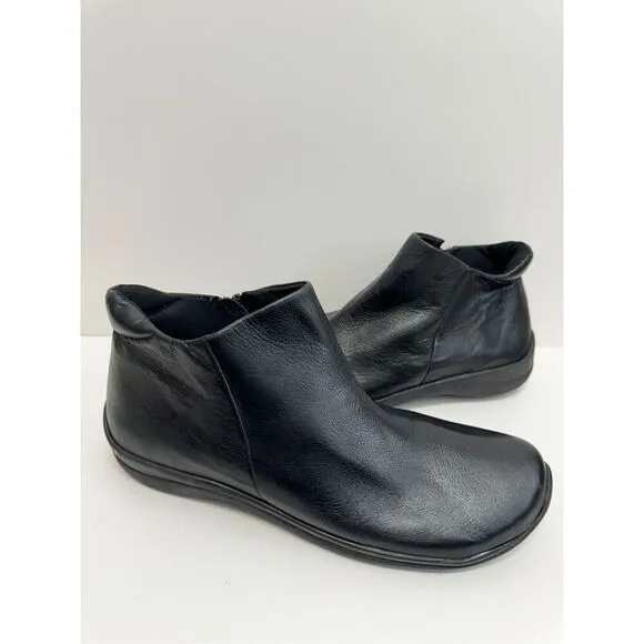 David Tate Sportivo Waterproof Bootie Size 11 Black Leather Pull On Boots