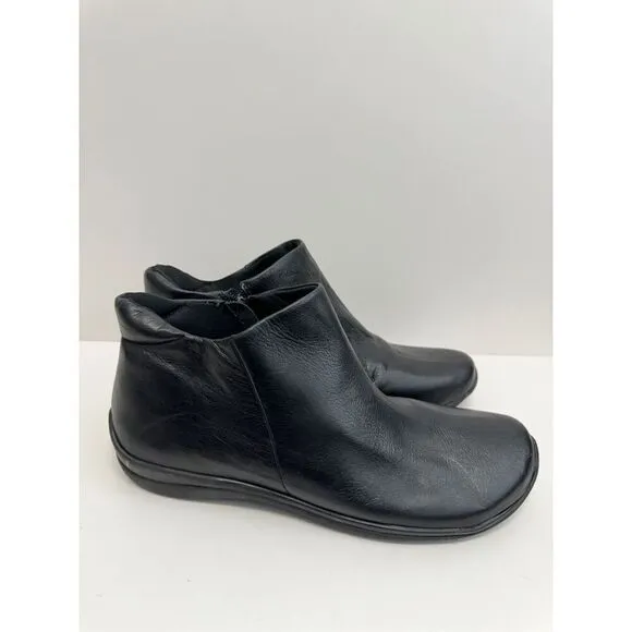 David Tate Sportivo Waterproof Bootie Size 11 Black Leather Pull On Boots