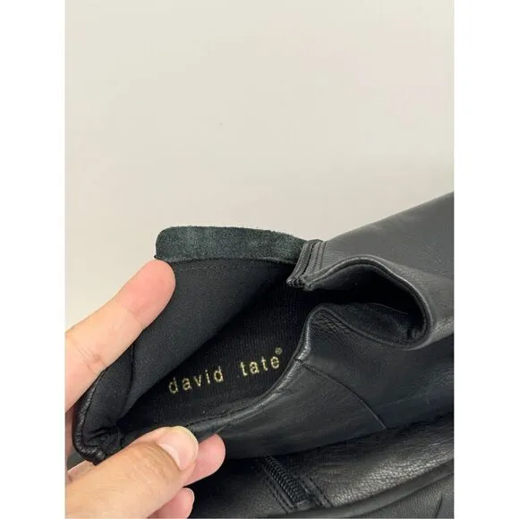 David Tate Sportivo Waterproof Bootie Size 11 Black Leather Pull On Boots