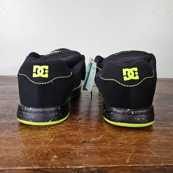 DC Shoes Mens Gaveler Skate Shoes Lime Green Black Size 7.5 ADYS100536-BL4