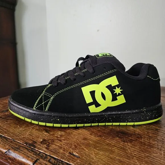 DC Shoes Mens Gaveler Skate Shoes Lime Green Black Size 7.5 ADYS100536-BL4