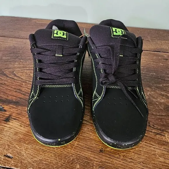 DC Shoes Mens Gaveler Skate Shoes Lime Green Black Size 7.5 ADYS100536-BL4