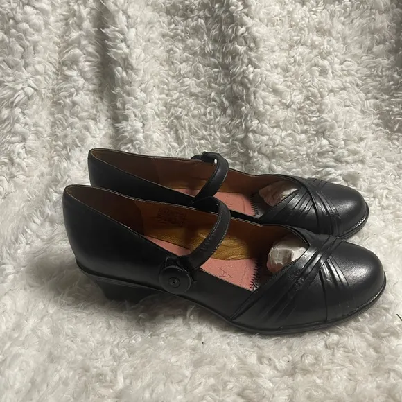 De Comfort Cindee leather Black Mary Jane Shoes with BOA closure system SZ12W