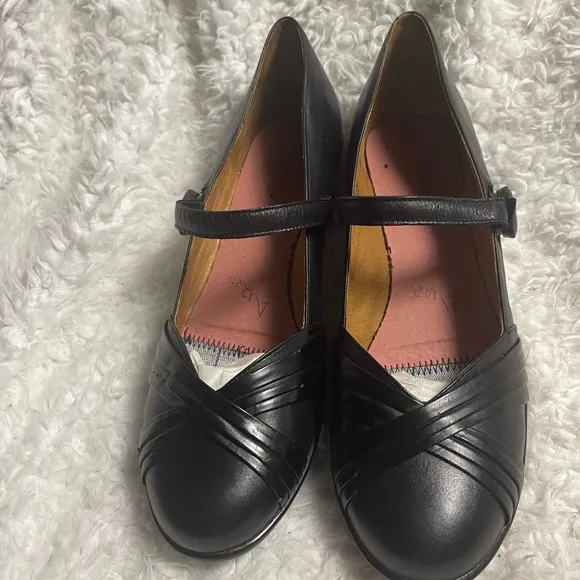 De Comfort Cindee leather Black Mary Jane Shoes with BOA closure system SZ12W