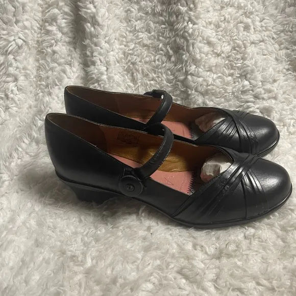 De Comfort Cindee leather Black Mary Jane Shoes with BOA closure system SZ12W
