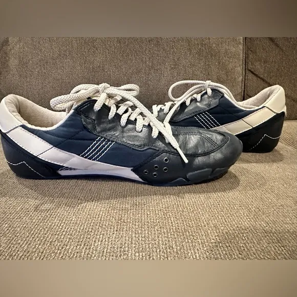 Diesel Blue and White Sneakers