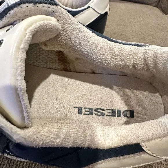 Diesel Blue and White Sneakers