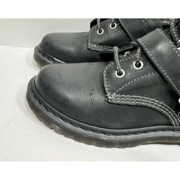 Doc Dr. Martens Boot Hilda Black Leather Women’s Size 7 Shoes Strap Combat