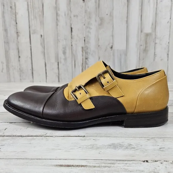 Dolce &amp; Gabanna Leather Monk Strap Shoes