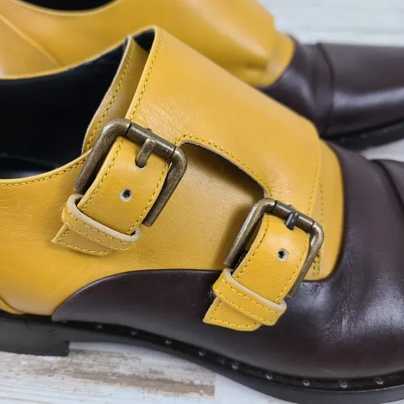 Dolce &amp; Gabanna Leather Monk Strap Shoes