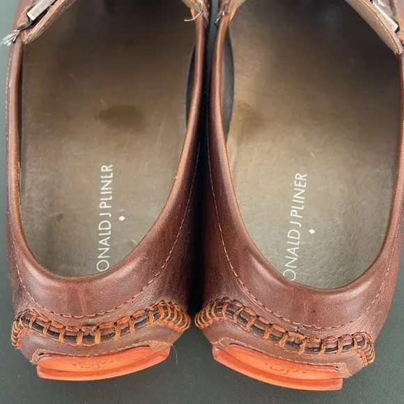DONALD J Pliner Derrik Leather Driving Slip On Loafers Sz 8