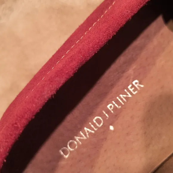 Donald J. Pliner Red Suede Loafers Men's