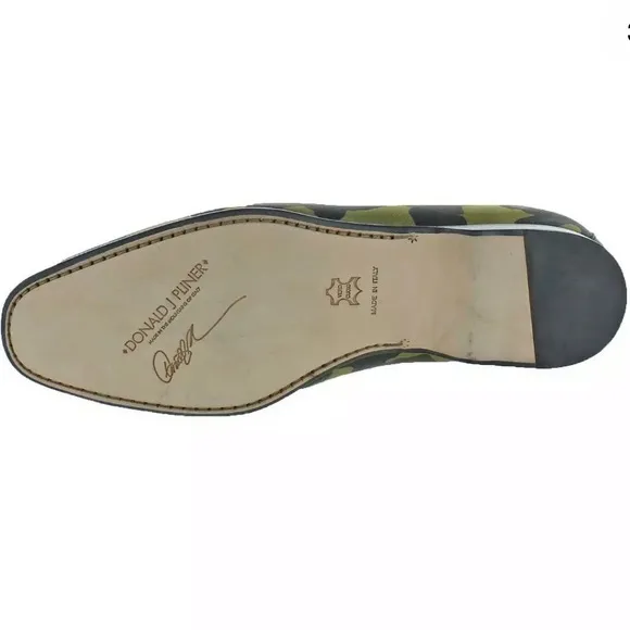 Donald J.Pliner Camo Pont Olive SlipOn Loafers 8.5
