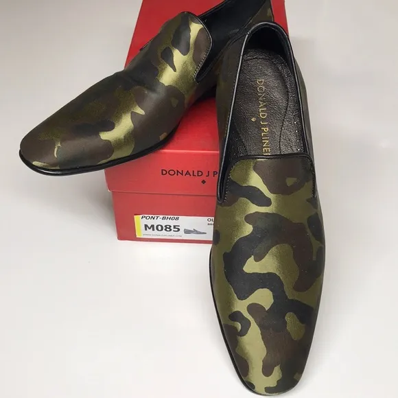Donald J.Pliner Camo Pont Olive SlipOn Loafers 8.5