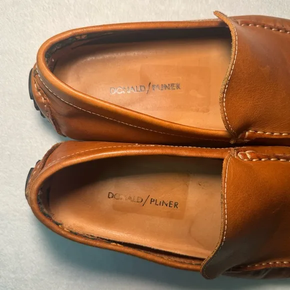 Donald Pliner Men's Brown Leather Loafers - Made in Brazil