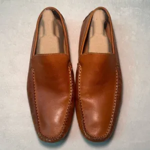 Donald Pliner Men's Brown Leather Loafers - Made in Brazil