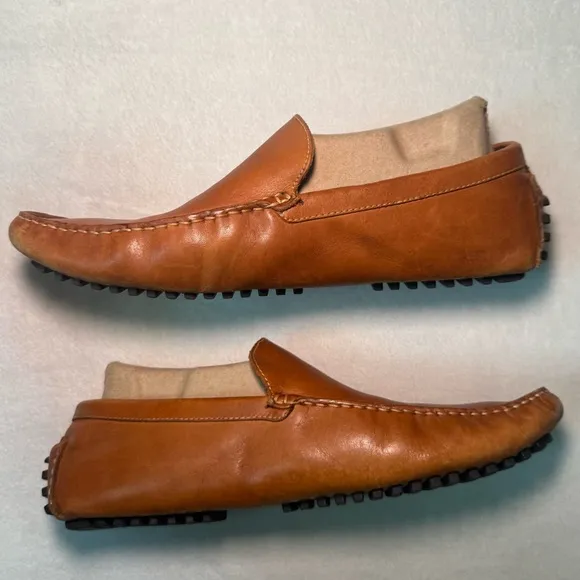 Donald Pliner Men's Brown Leather Loafers - Made in Brazil