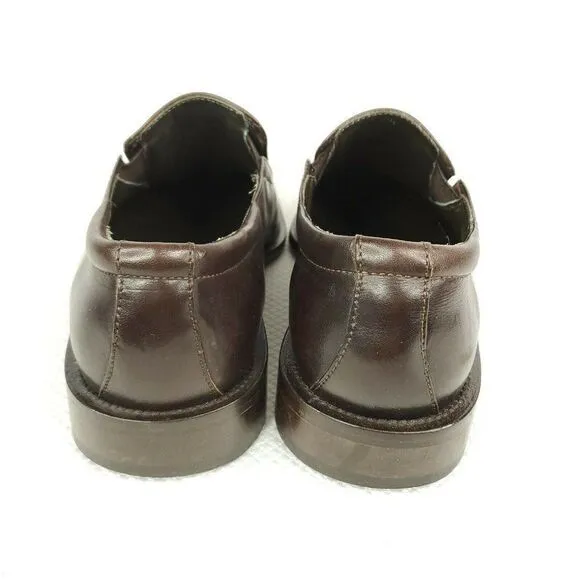 Donald J Pliner Brown Leather Loafers Shoes