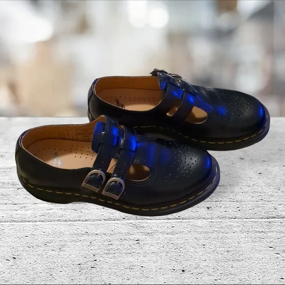 Dr Martens 8065 Mary Janes T Strap 2 Buckles Size 9L