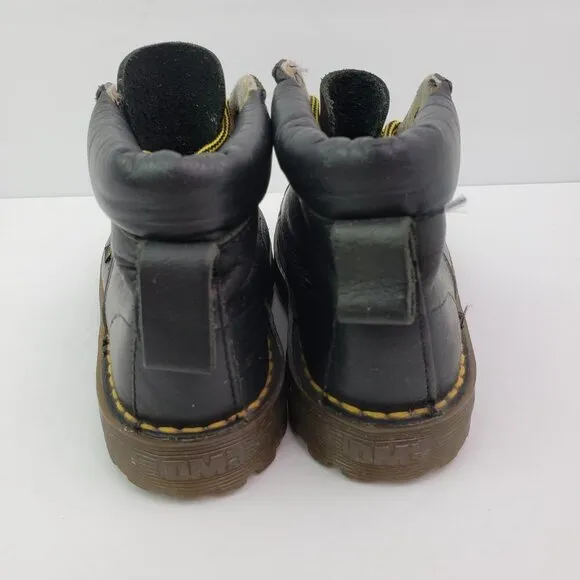 Dr Martens Boys Size 13 Black Leather Made In England Casual Hi Boot Shoes
