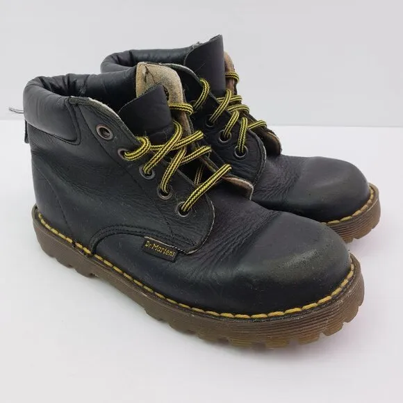 Dr Martens Boys Size 13 Black Leather Made In England Casual Hi Boot Shoes